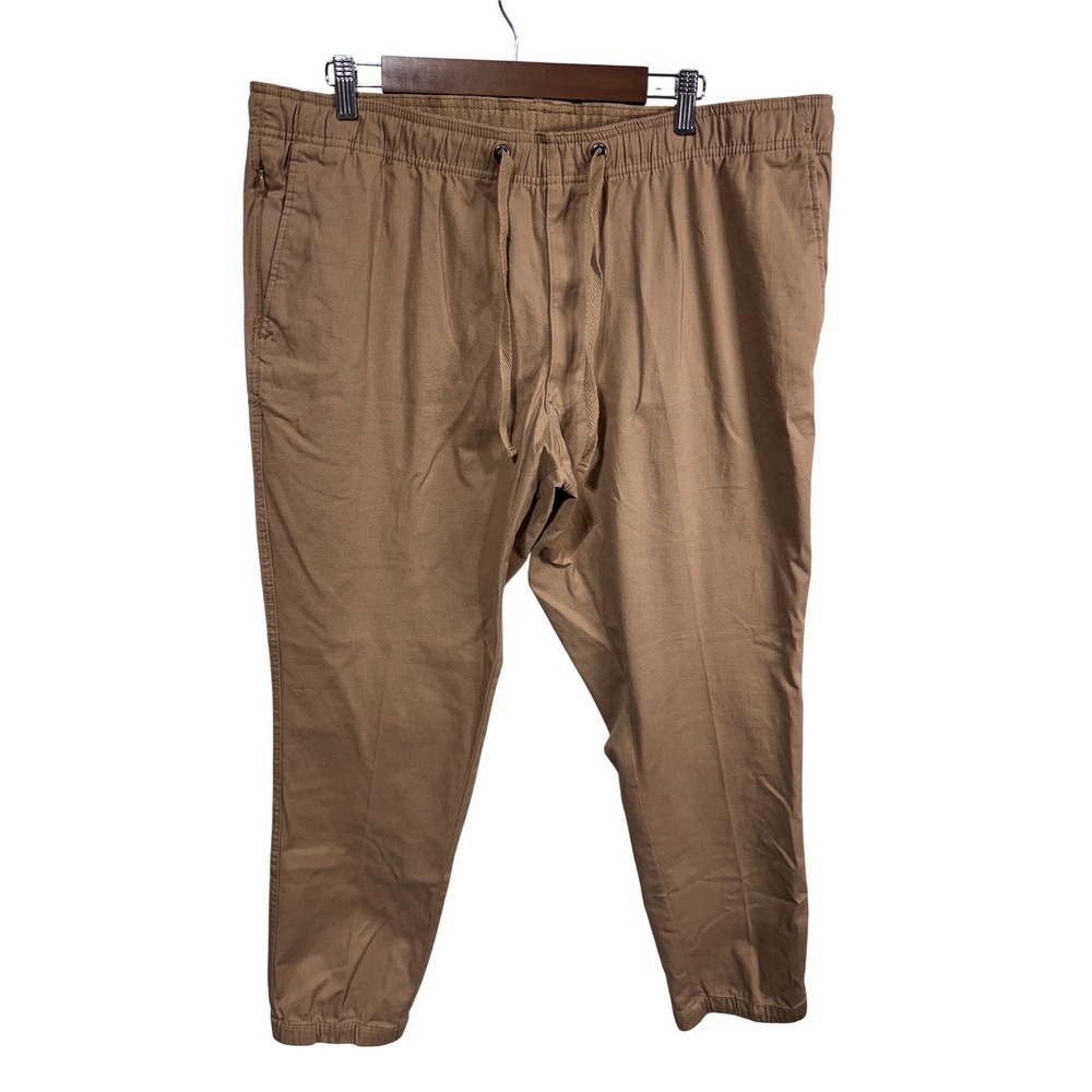 True Nation 1X x‎ 30 Brown Jogger Pants Men's Plus Athletic Fit Stretch New